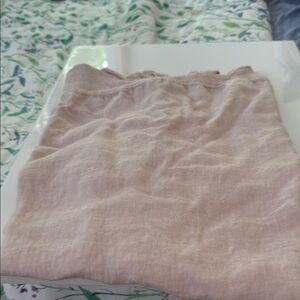 Light Pink Linen Skirt